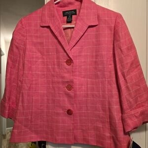 Jones New York Pink Plaid Women's Blazer
